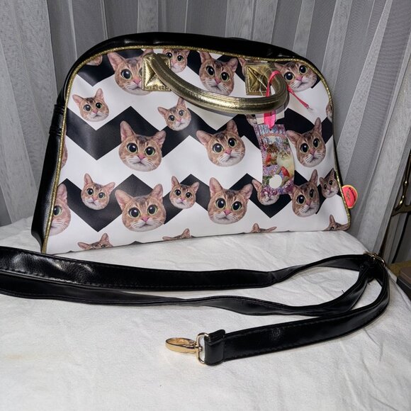 De Kunstboer Cat Overnight Bag Tote Weekend Childless Cat Lady duffle - Picture 13 of 16